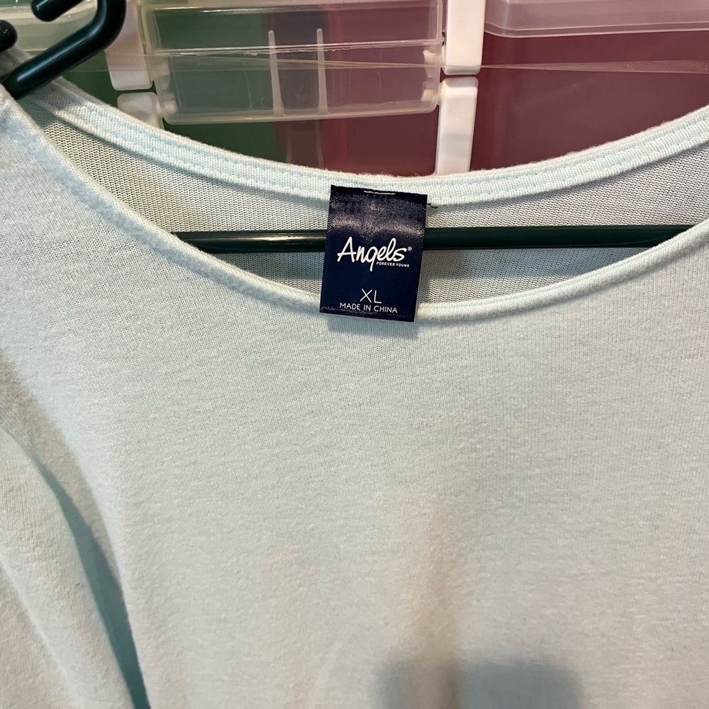 Grey/light blue long sleeve T-shirt